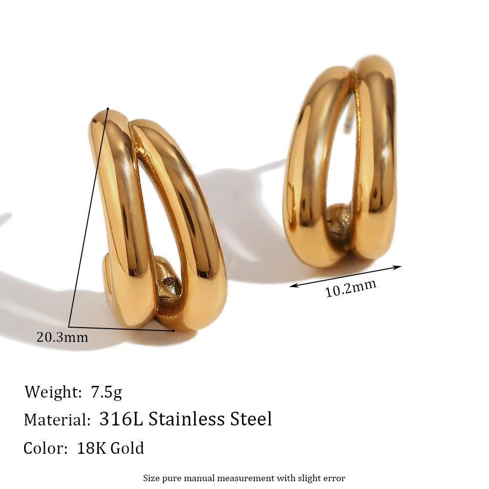 18K Gold Plated Stainless Steel Tarnish Free Earring Collection - Tarot Treasures