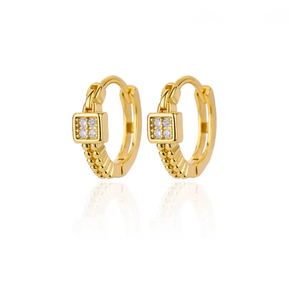 Small Zircon Crystal Hoop Earring Collection - Tarot Treasures