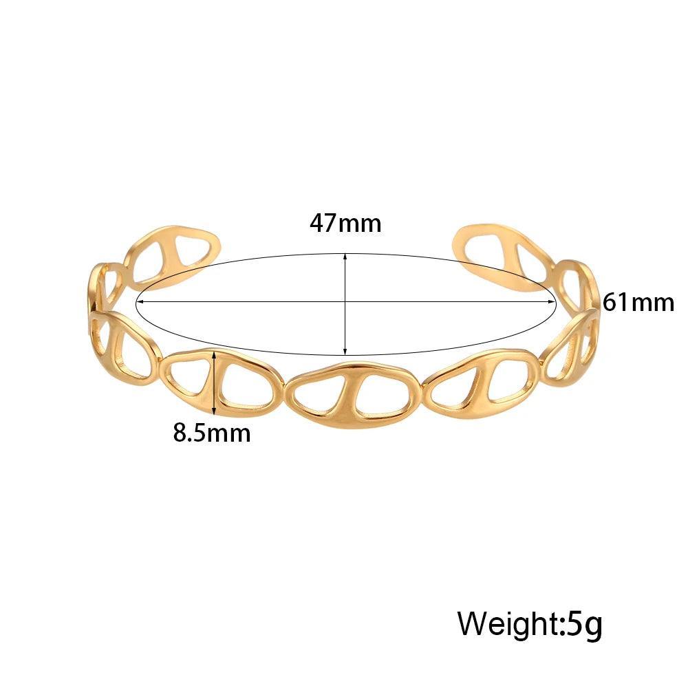Gold Plated Stainless Steel Tarnish Free Bangle Selection - Tarot Treasures