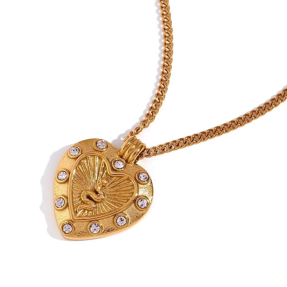 18K Gold Plated Charm Stainless Steel Tarnish Free Pendant Necklaces - Tarot Treasures