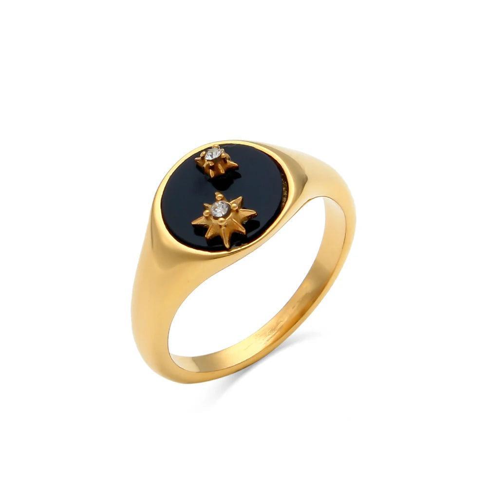 North Star Stainless Steel Tarnish Free Rings - Tarot Treasures