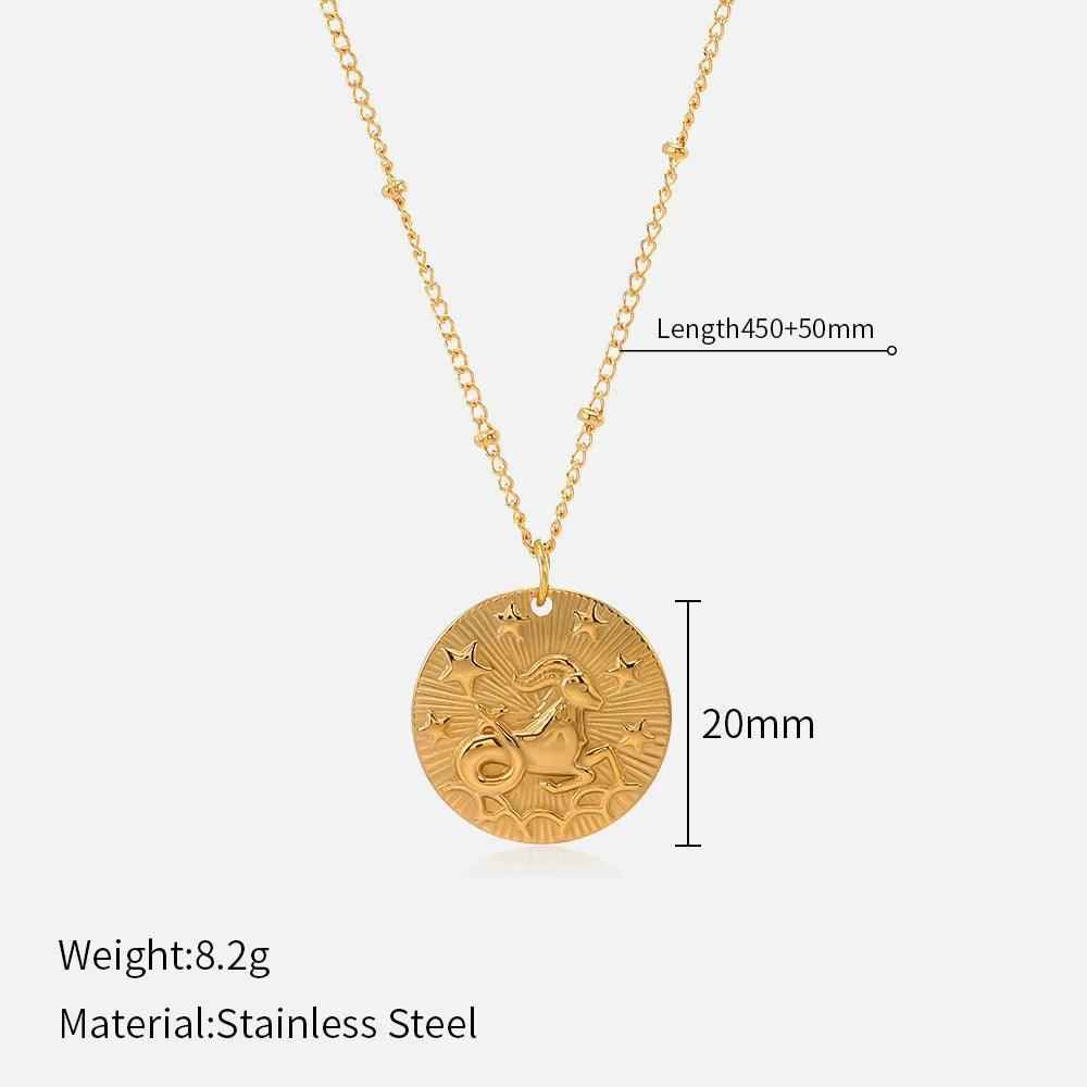 Zodiac Constellation Stainless Steel Tarnish Free Necklaces - Tarot Treasures