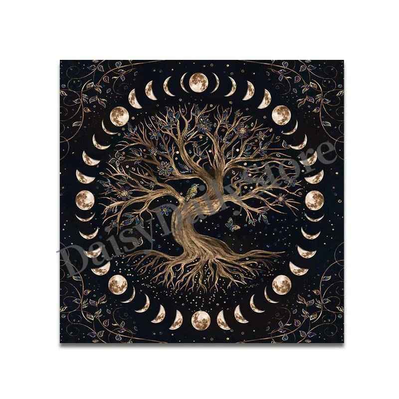 Tree of Life Tarot Card Reading Divination Cloth