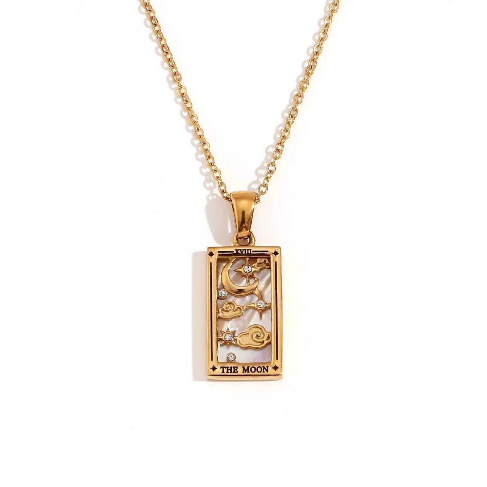The Moon Tarot Necklace – Embrace Mystery, Intuition, and Inner Alchemy - Tarot Treasures