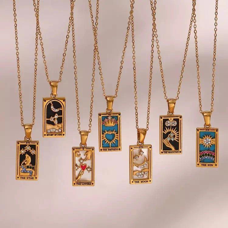 Tarot Card Pendant Necklace Collection - Tarot Treasures