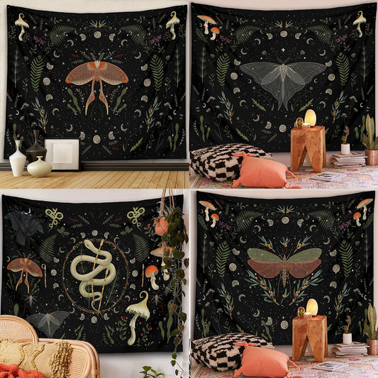 Celestial Moth and Serpent Tapestries One Size - Tarot Treasures