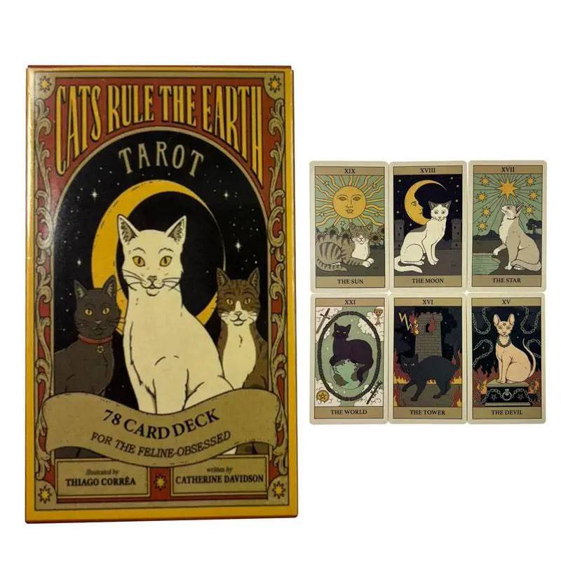 Cats Rule The Earth Tarot Deck – 78-Card Deck - Tarot Treasures