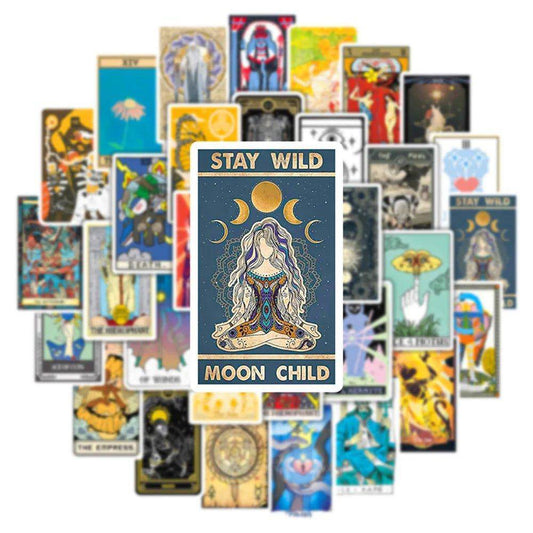 10/30/50PCS Divination Stickers - Tarot Treasures