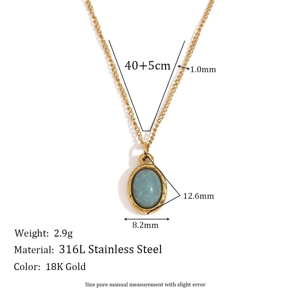 18K Gold Plated Marble Tarnish Free Pendant Necklace Collection - Tarot Treasures