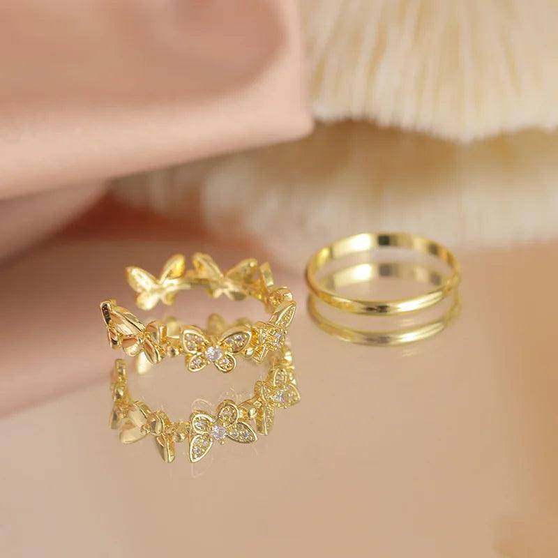 Dainty Zircon Stainless Steel Tarnish Free Ring Collection - Tarot Treasures