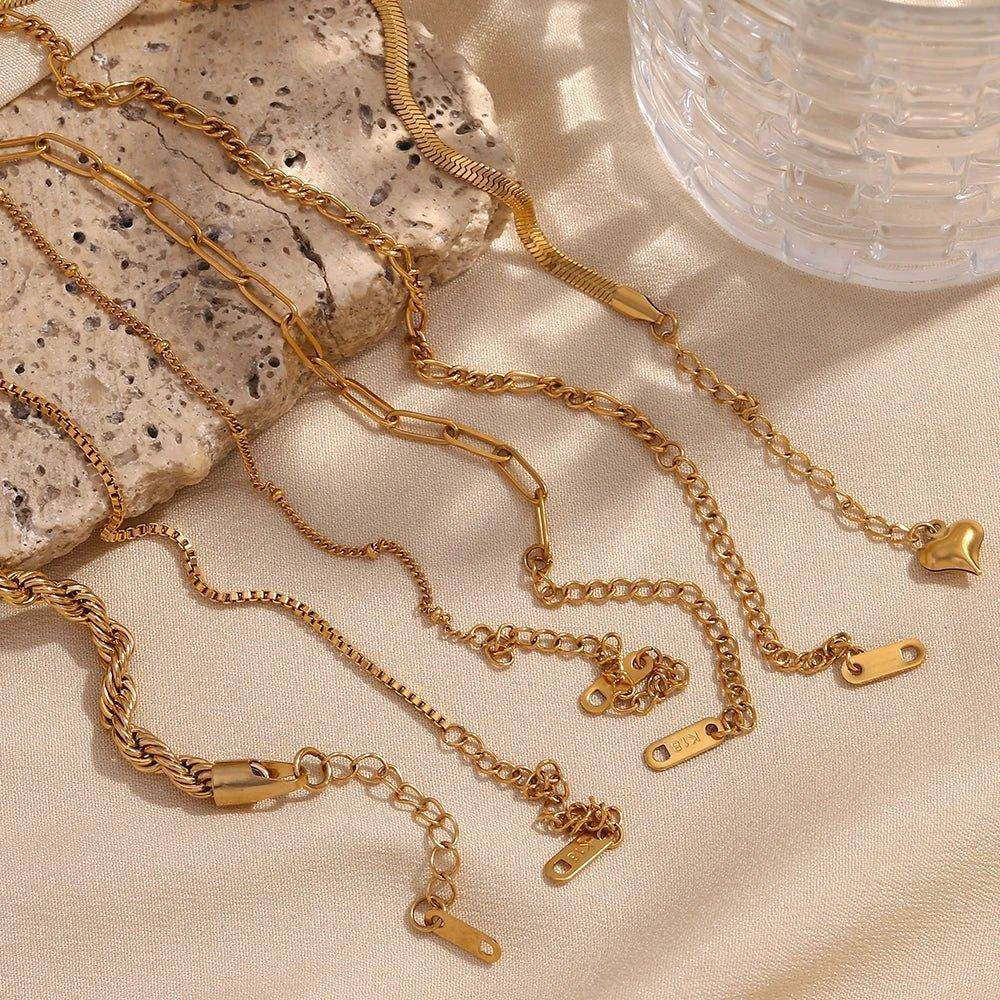 18K Gold Plated Chain Stainless Steel Tarnish Free Bracelet Collection - Tarot Treasures