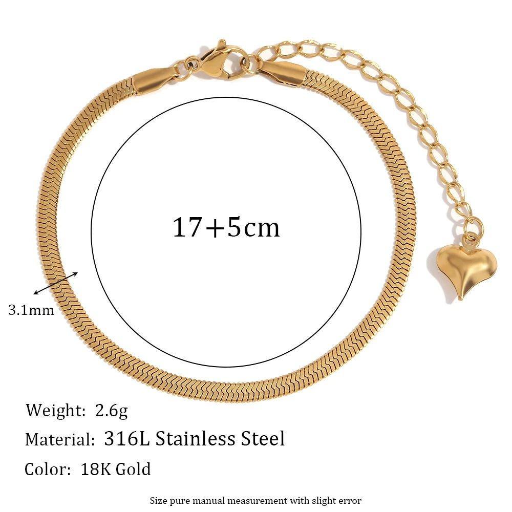 18K Gold Plated Chain Stainless Steel Tarnish Free Bracelet Collection - Tarot Treasures