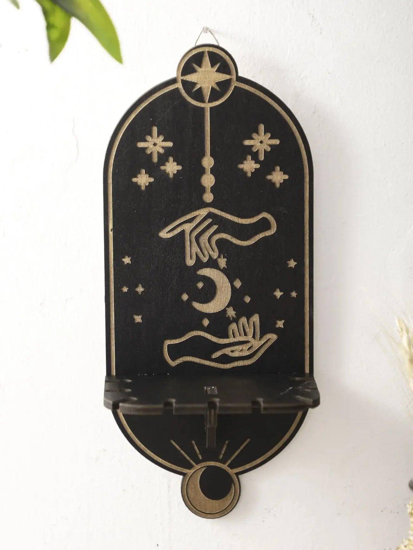 Celestial Zodiac Display Stand and Wall Shelf - Tarot Treasures