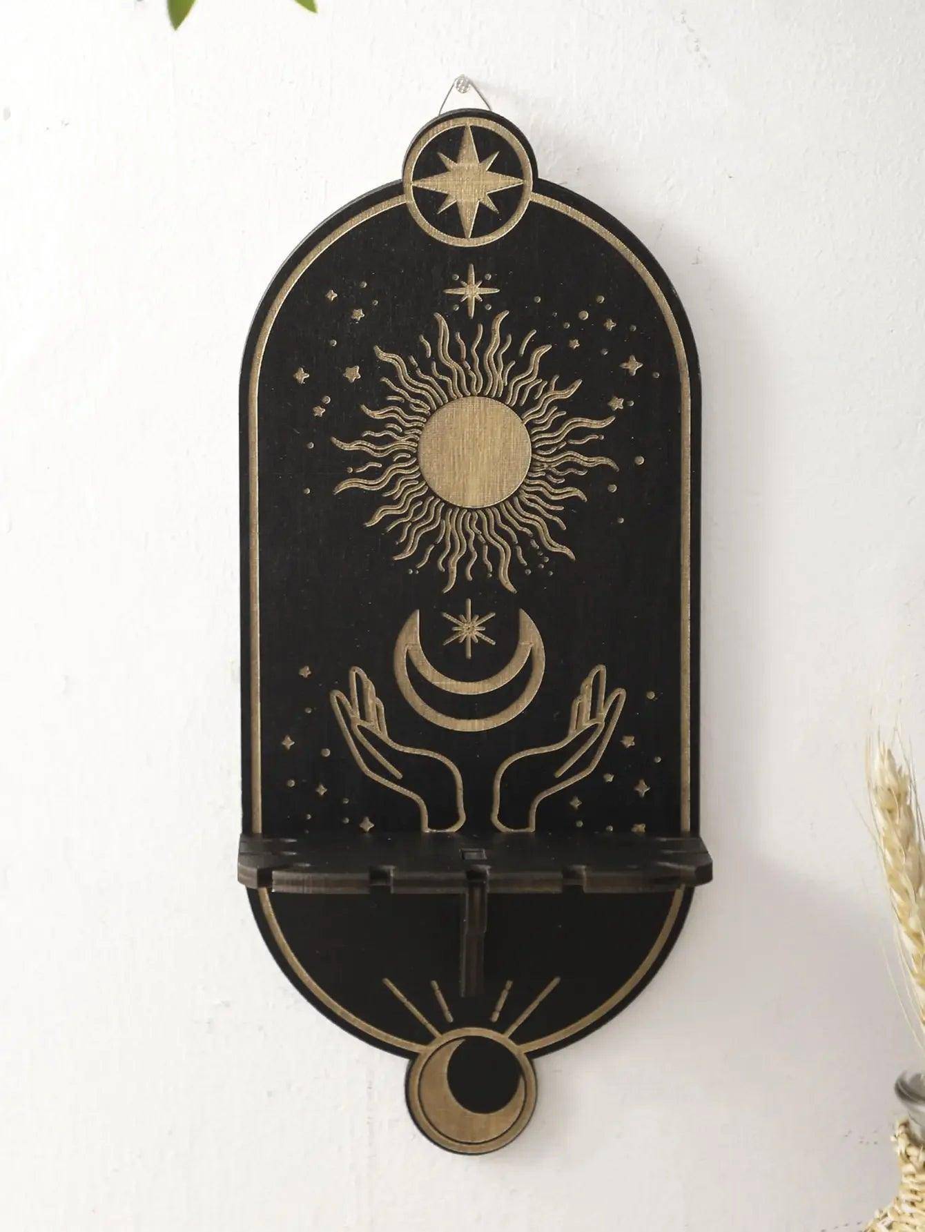 Celestial Zodiac Display Stand and Wall Shelf - Tarot Treasures