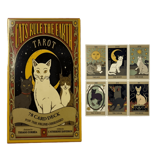 Cats Rule The Earth Tarot Deck – 78-Card Deck - Tarot Treasures