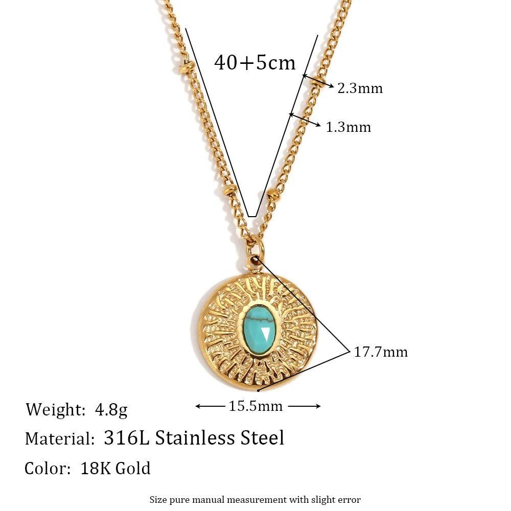 18K Gold Plated Marble Tarnish Free Pendant Necklace Collection - Tarot Treasures