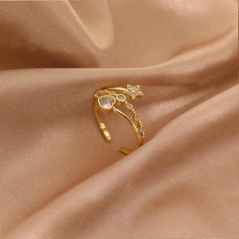Dainty Zircon Stainless Steel Tarnish Free Ring Collection - Tarot Treasures