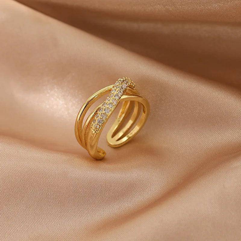 Dainty Zircon Stainless Steel Tarnish Free Ring Collection - Tarot Treasures
