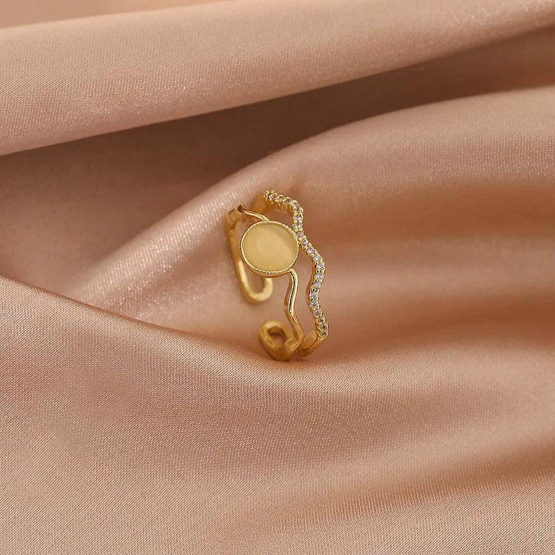 Dainty Zircon Stainless Steel Tarnish Free Ring Collection - Tarot Treasures