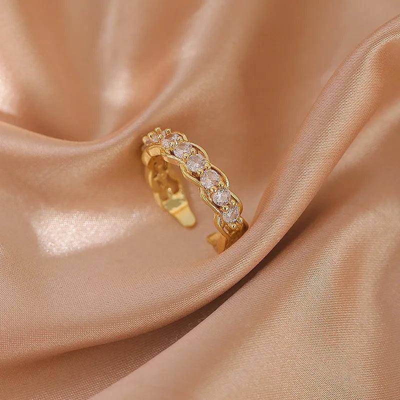 Dainty Zircon Stainless Steel Tarnish Free Ring Collection - Tarot Treasures