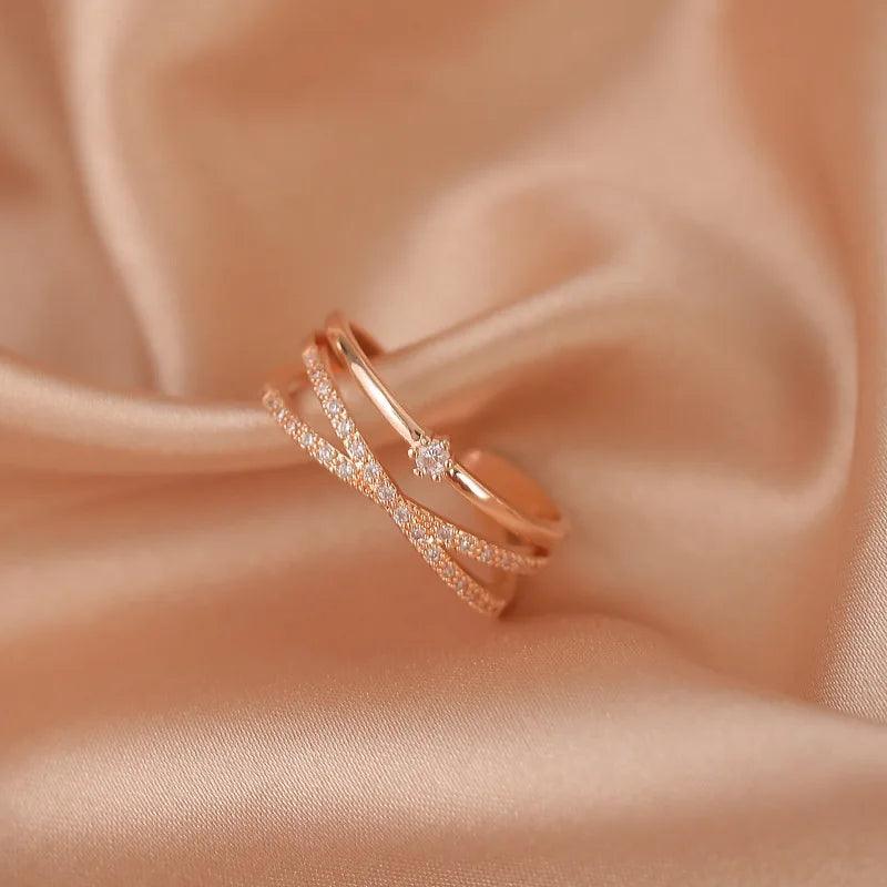 Dainty Zircon Stainless Steel Tarnish Free Ring Collection - Tarot Treasures