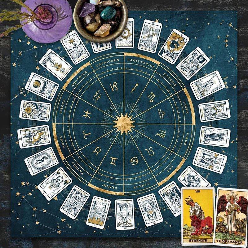 Astrology Chart Table and Altar Cloth - Tarot Treasures