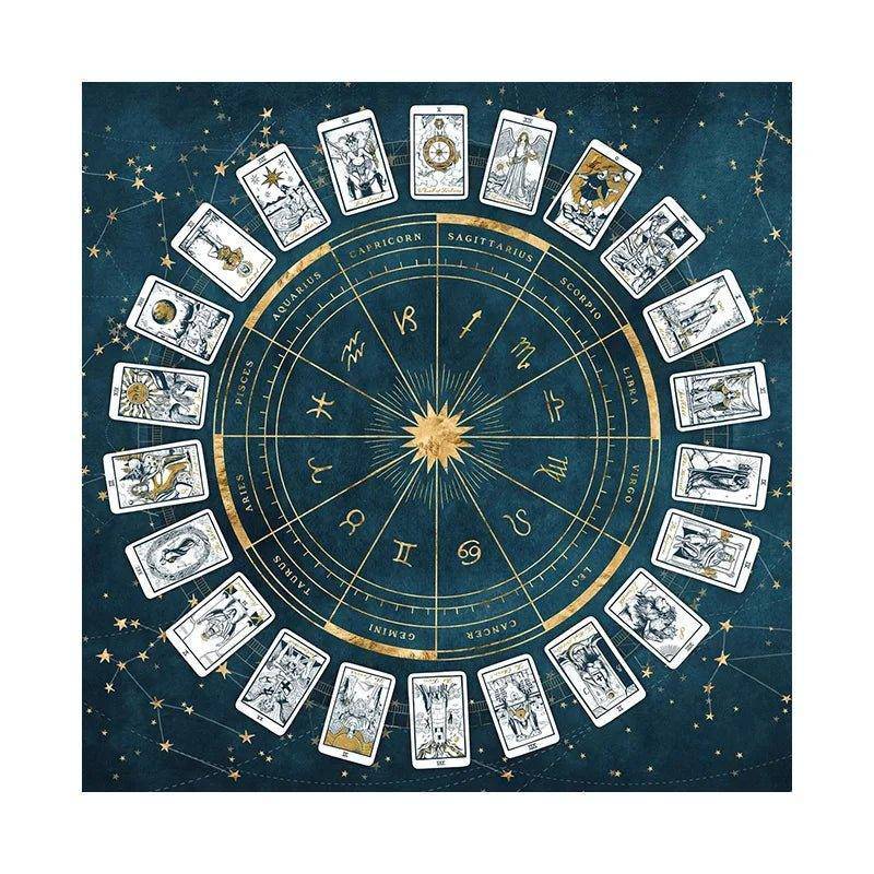 Astrology Chart Table and Altar Cloth - Tarot Treasures