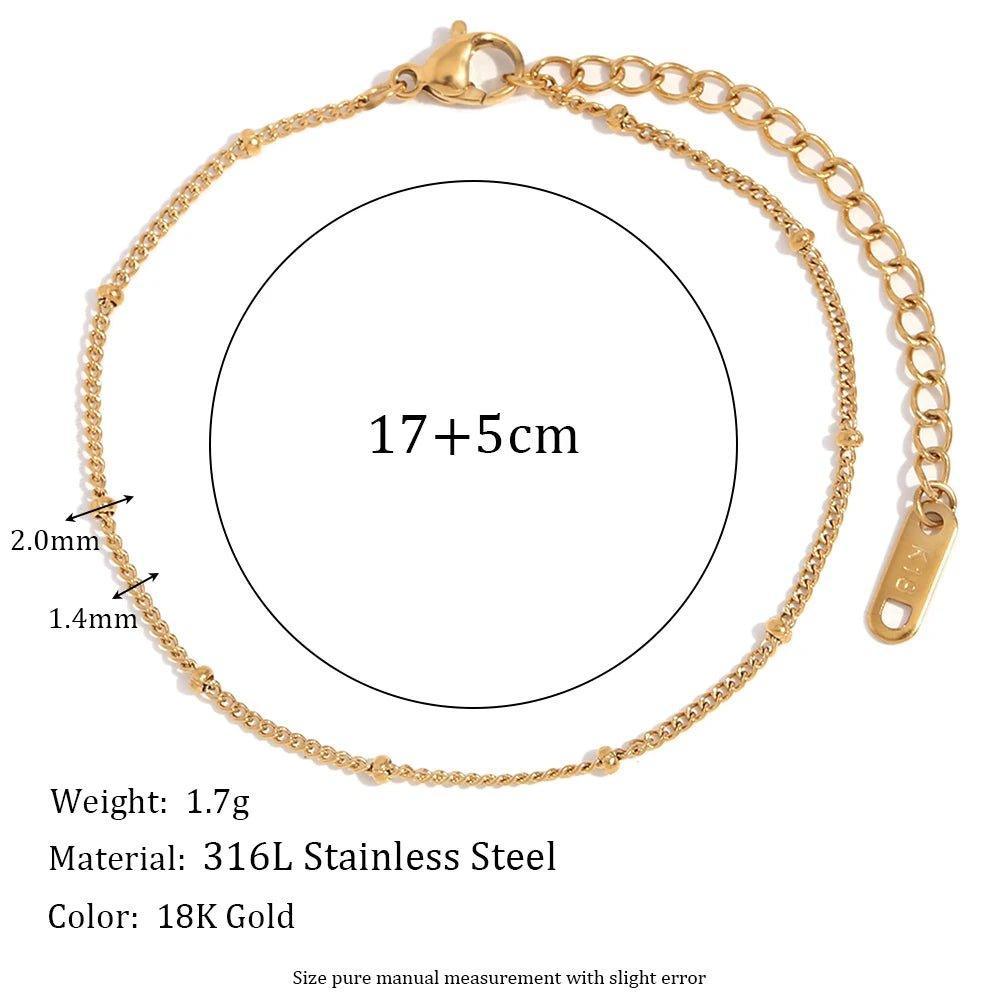 18K Gold Plated Chain Stainless Steel Tarnish Free Bracelet Collection - Tarot Treasures