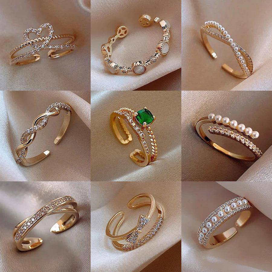 Dainty Zircon Stainless Steel Tarnish Free Ring Collection - Tarot Treasures