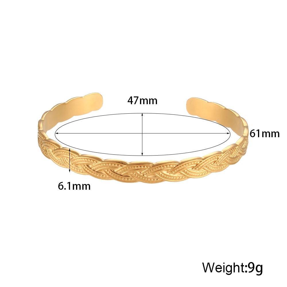 Gold Plated Stainless Steel Tarnish Free Bangle Selection - Tarot Treasures