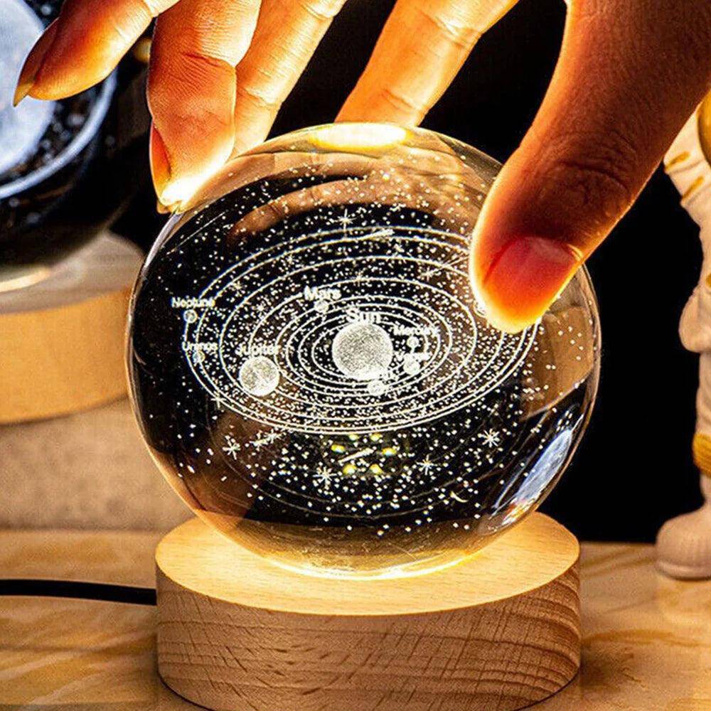 Milky Way Crystal Ball USB LED Night Light - Tarot Treasures