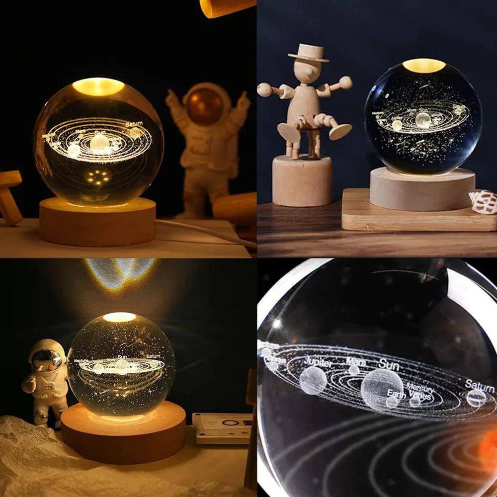 Milky Way Crystal Ball USB LED Night Light - Tarot Treasures