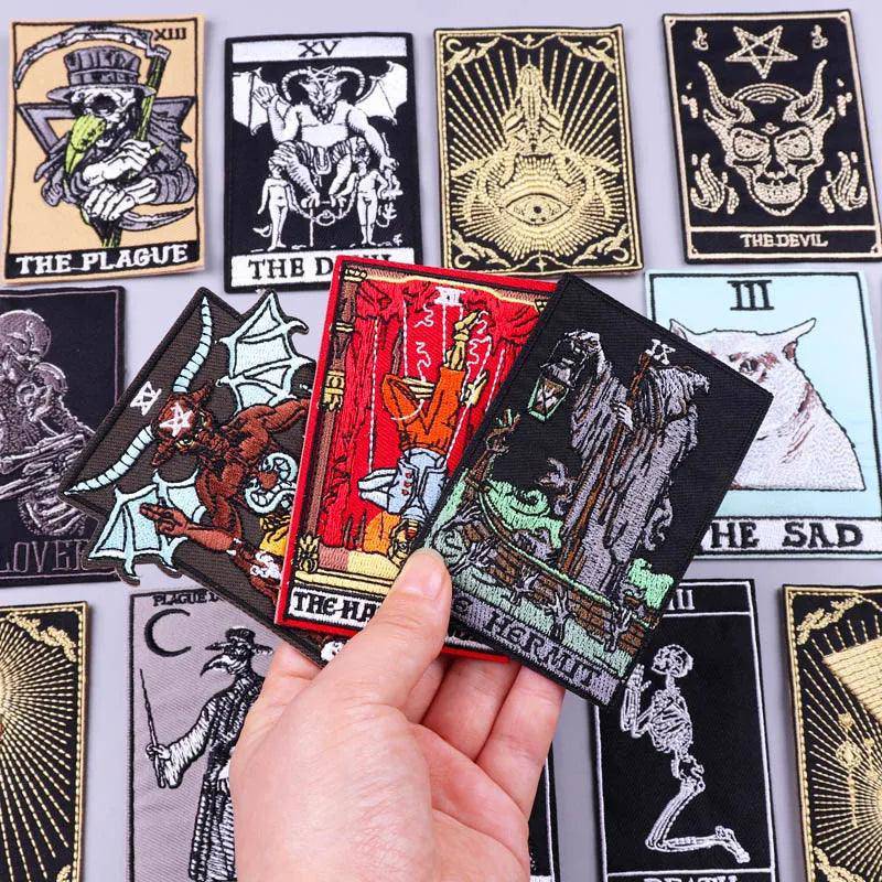 Tarot Card and More Embroidered Patches For Clothing - Tarot Treasures