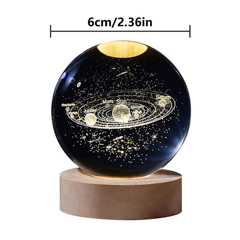 Solar System Crystal Ball USB LED Night Light - Tarot Treasures