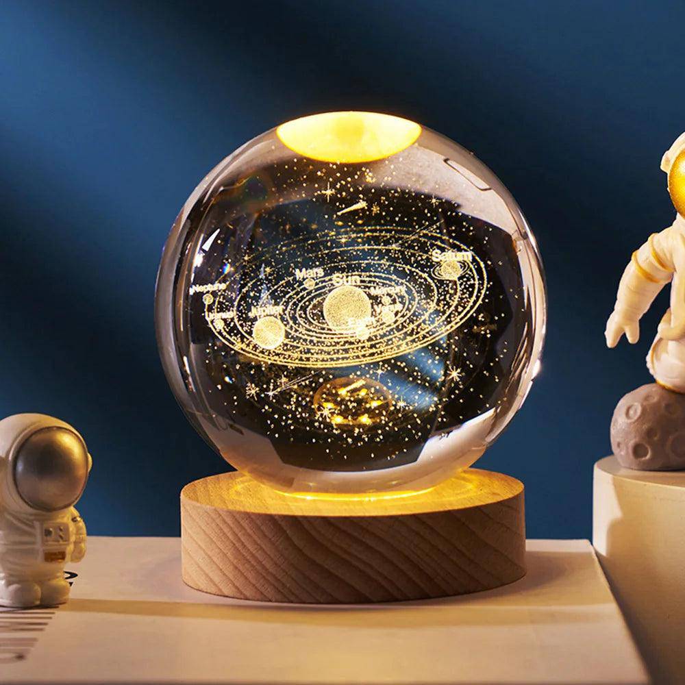 Solar System Crystal Ball USB LED Night Light - Tarot Treasures