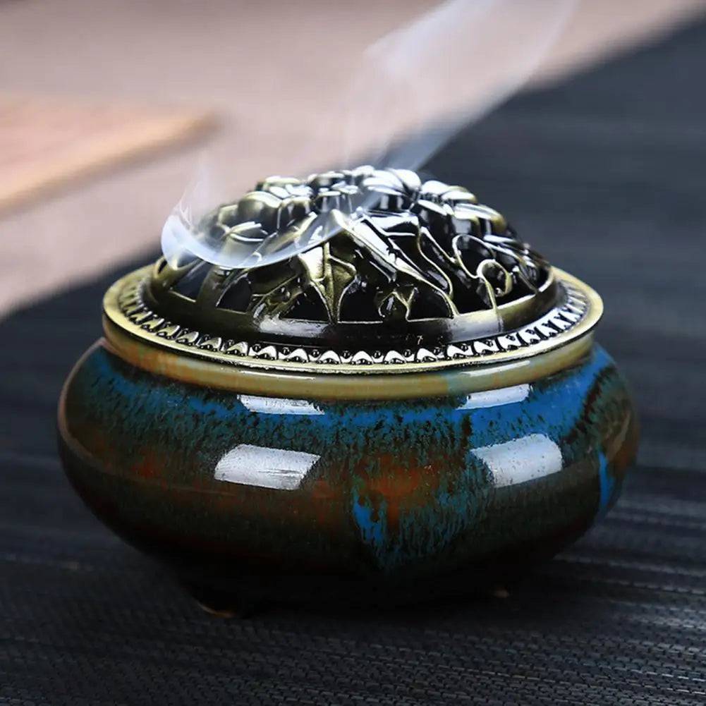 Tranquil Flow Artisan Ceramic Incense Holder and Burner - Tarot Treasures