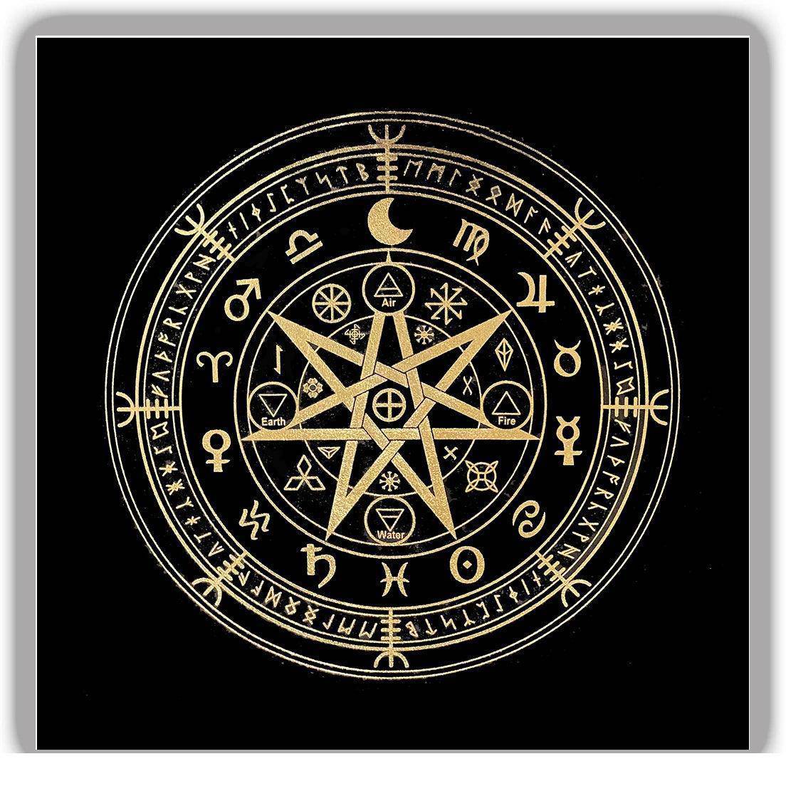 Mystic Black and Gold Tarot Table and Altar Cloth - Tarot Treasures