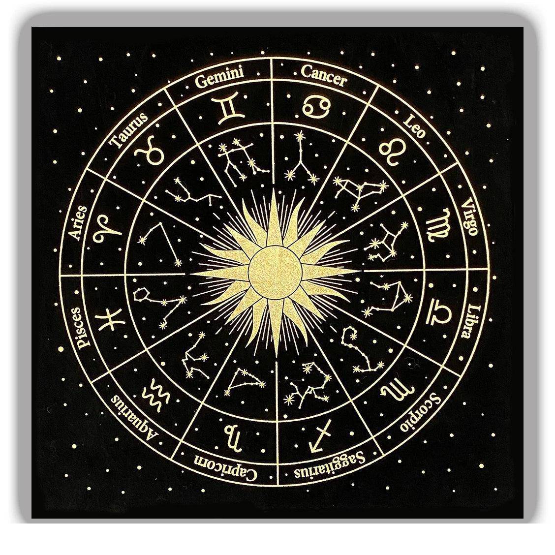 Mystic Black and Gold Tarot Table and Altar Cloth - Tarot Treasures