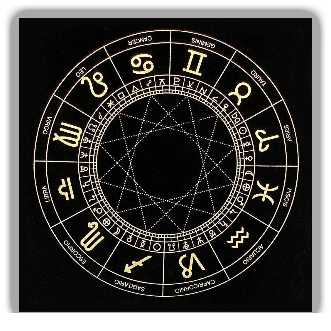 Mystic Black and Gold Tarot Table and Altar Cloth - Tarot Treasures