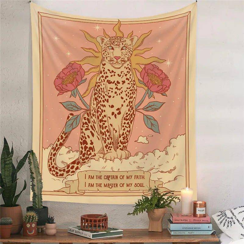 Enchanting Sun Moon Cat Tapestries One Size 75x58CM - Tarot Treasures