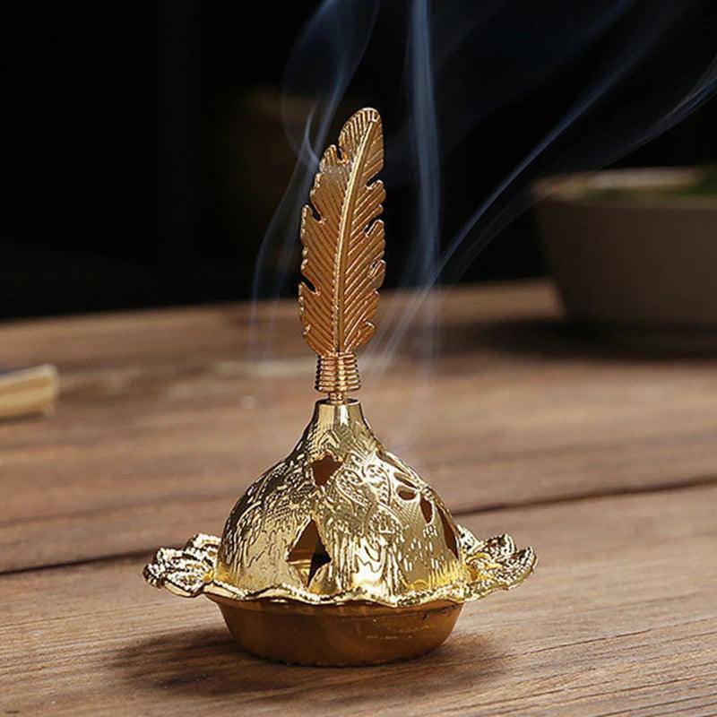 Exquisite Metal Flower Incense Holders and Burners - Tarot Treasures