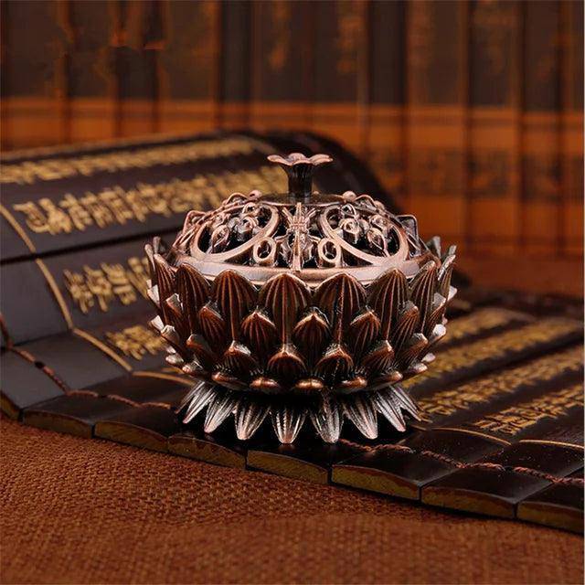 Exquisite Metal Flower Incense Holders and Burners - Tarot Treasures