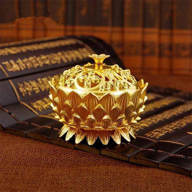 Exquisite Metal Flower Incense Holders and Burners - Tarot Treasures