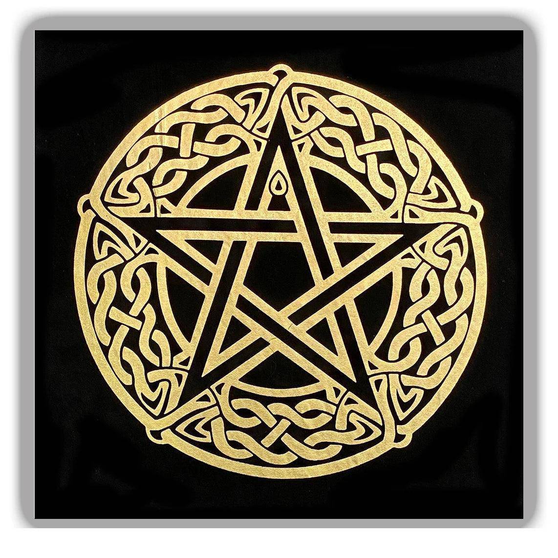 Mystic Black and Gold Tarot Table and Altar Cloth - Tarot Treasures