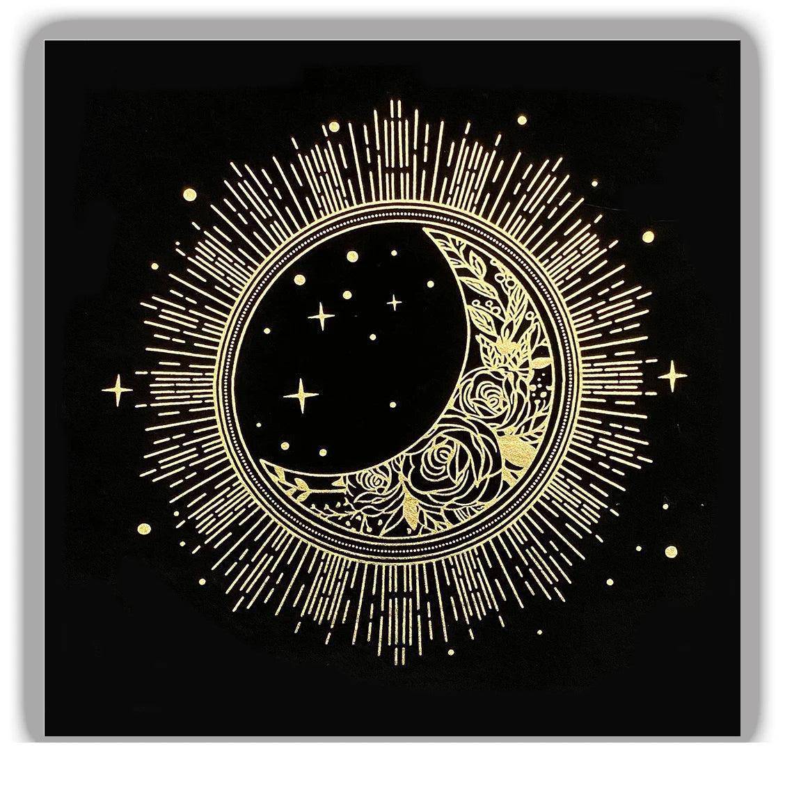 Mystic Black and Gold Tarot Table and Altar Cloth - Tarot Treasures