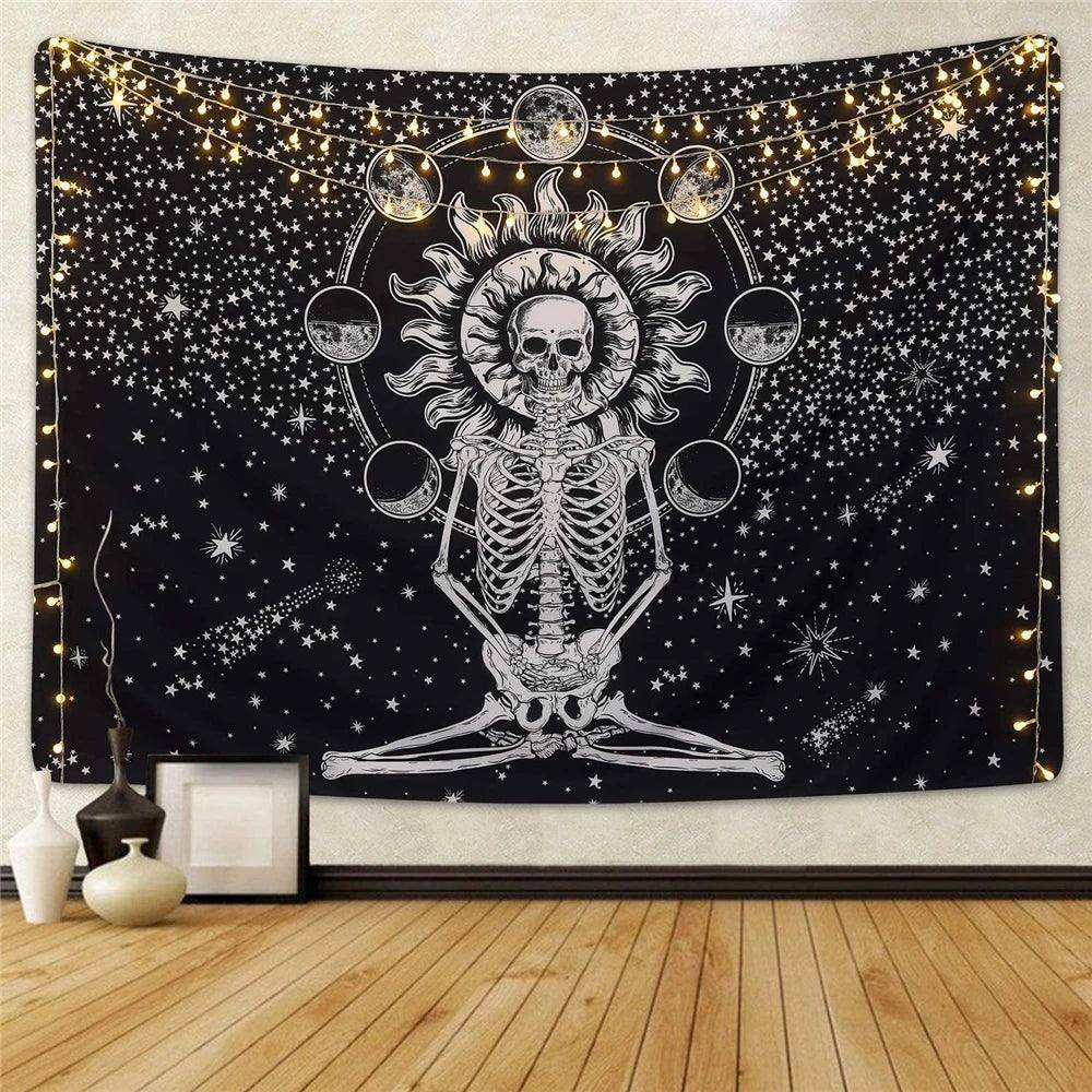 Skeleton Tarot Card Tapestries in Various Designs One Size 75x58CM - Tarot Treasures