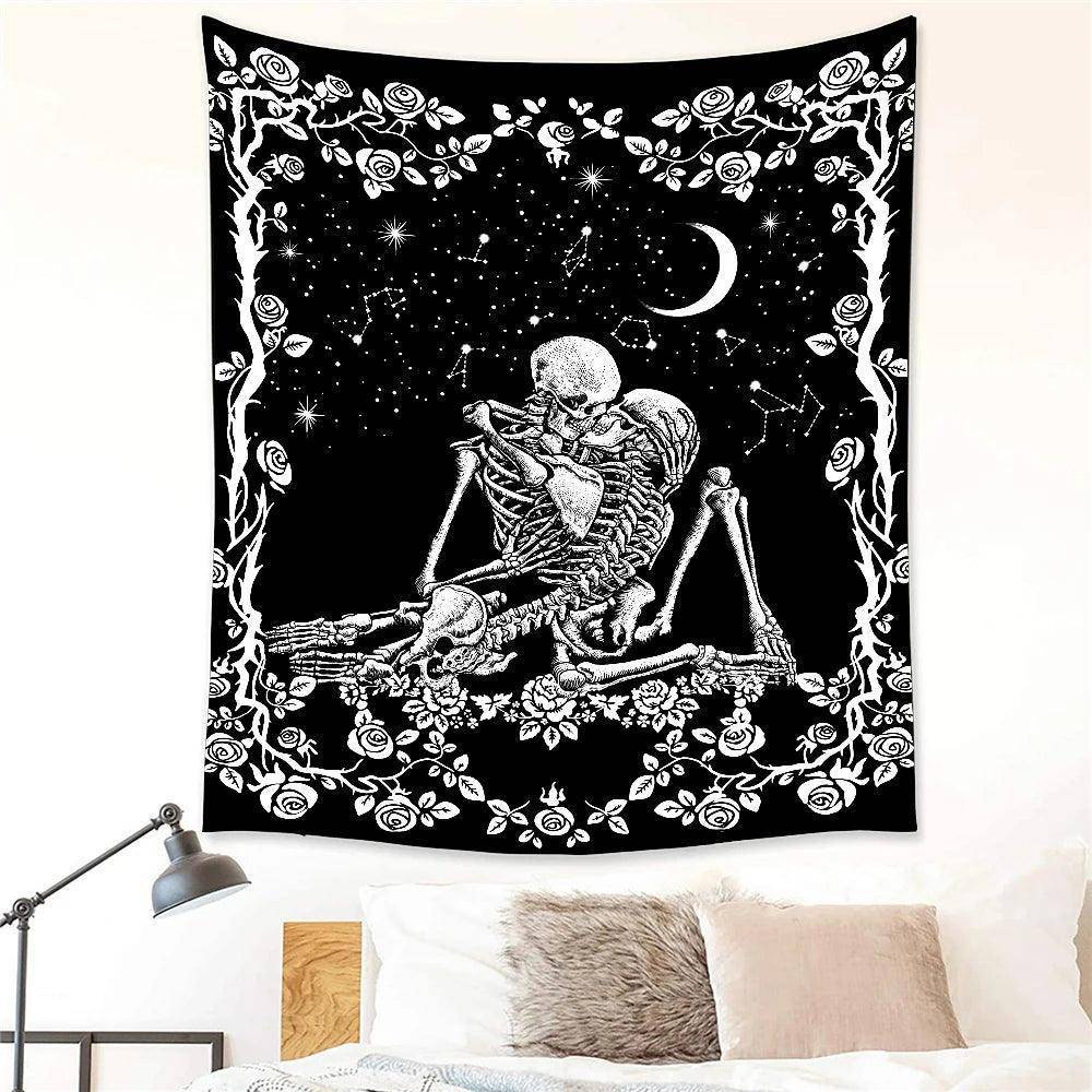 Skeleton Tarot Card Tapestries in Various Designs One Size 75x58CM - Tarot Treasures