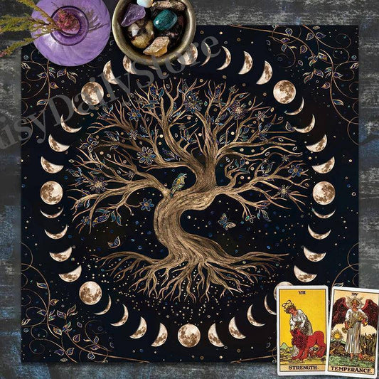 Tree of Life Tarot Card Table and Altar Cloth - Tarot Treasures