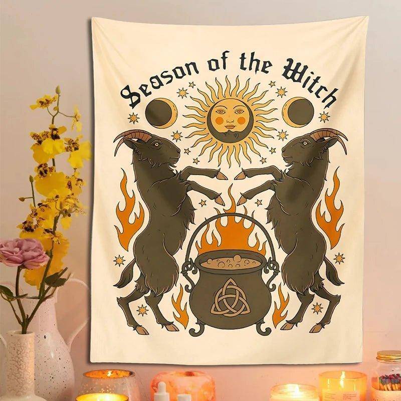 Unique Sun Moon Creature Tapestries - Tarot Treasures