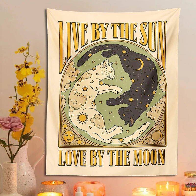 Unique Sun Moon Creature Tapestries - Tarot Treasures